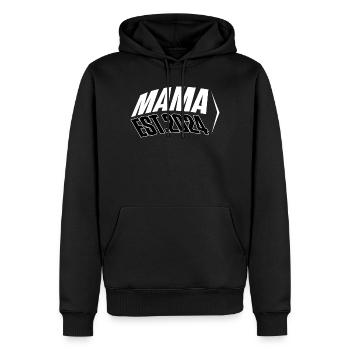 MAMA Shirt Est.2024 - Männer Premium Bio Hoodie - Schwarz - Vorne - Nico (187cm)
