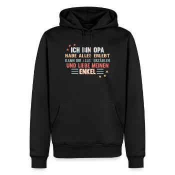 Ich bin Opa und liebe meinen Enkel - Männer Premium Bio Hoodie - Schwarz - Vorne - Nico (187cm)