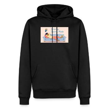 Ich bin nicht faul ich bin im Energiesparmodus - Männer Premium Bio Hoodie - Schwarz - Vorne - Nico (187cm)