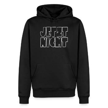 JETZT NICHT - Männer Premium Bio Hoodie - Schwarz - Vorne - Nico (187cm)