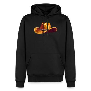 Chapeau de cow-boy – Illustration western géométrique - Sweat à capuche Premium bio Homme - noir - Devant - Nico (187cm)