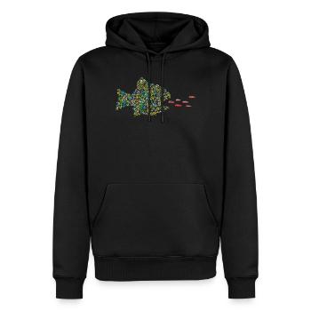 POISSON MANGE-VOITURES - Sweat à capuche Premium bio Homme - noir - Devant - Nico (187cm)