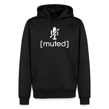 muted gamer - streamer gaming icon - Men’s Premium Organic Hoodie - black - Front - Nico (187cm)