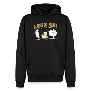 Dancing Dumplings - Men’s Premium Organic Hoodie - black - Front - Nico (187cm)
