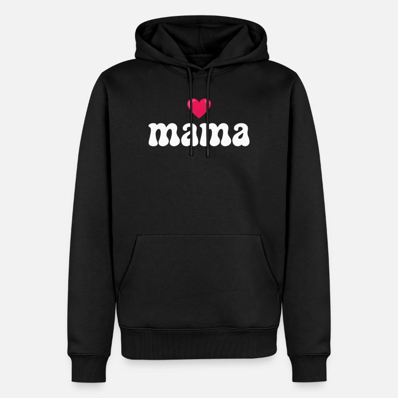 Mama Mutter - Männer Premium Bio Hoodie - Schwarz