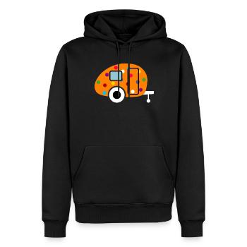 Caravan only confetti weiss - Männer Premium Bio Hoodie - Schwarz - Vorne - Nico (187cm)