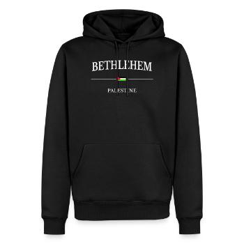 Bethlehem Palästina Flagge - Männer Premium Bio Hoodie - Schwarz - Vorne - Nico (187cm)