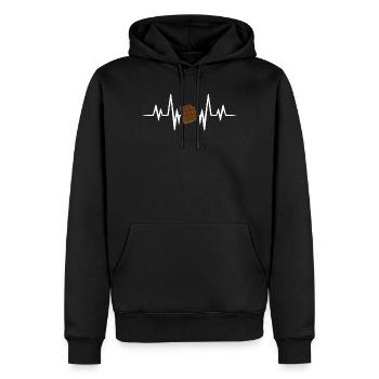 Chocolate heartbeat - Männer Premium Bio Hoodie - Schwarz - Vorne - Nico (187cm)