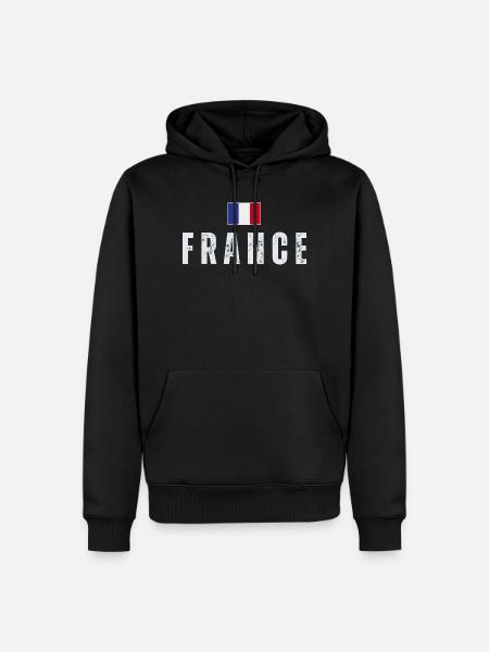 Flag of France, French pride - Men’s Premium Organic Hoodie - black