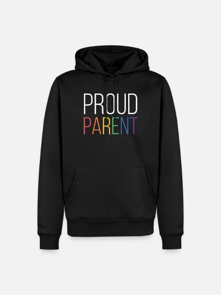 LGBTQ Pride Month - Proud Parent - Men’s Premium Organic Hoodie - black