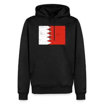 Drapeau de Bahreïn - Sweat à capuche Premium bio Homme - noir - Devant - Nico (187cm)