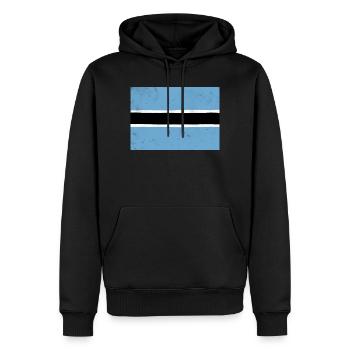Drapeau du Botswana - Sweat à capuche Premium bio Homme - noir - Devant - Nico (187cm)