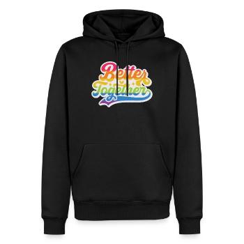 Mois de la fierté LGBT - Better Together - Sweat à capuche Premium bio Homme - noir - Devant - Nico (187cm)