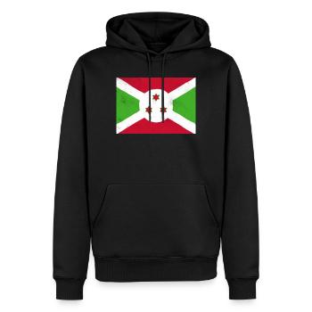 Flagge von Burundi - Männer Premium Bio Hoodie - Schwarz - Vorne - Nico (187cm)