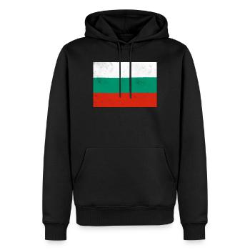 Drapeau de la Bulgarie - Sweat à capuche Premium bio Homme - noir - Devant - Nico (187cm)