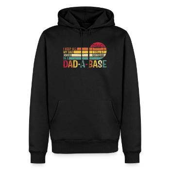 Voiture rétro papa blague T-Shirt Design - Sweat à capuche Premium bio Homme - noir - Devant - Nico (187cm)