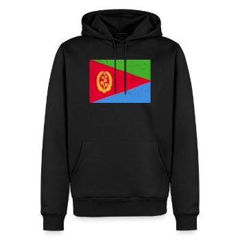 Eritreische Flagge – Afrikanische Identität - Männer Premium Bio Hoodie - Schwarz - Vorne - Nico (187cm)
