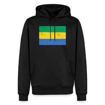 Drapeau du Gabon – Couleurs de l’Afrique - Sweat à capuche Premium bio Homme - noir - Devant - Nico (187cm)