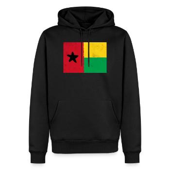 Flagge von Guinea-Bissau – Stern von Afrika - Männer Premium Bio Hoodie - Schwarz - Vorne - Nico (187cm)