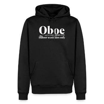 Oboe für Indoor Musiker - Oboist Oboistin - Männer Premium Bio Hoodie - Schwarz - Vorne - Nico (187cm)