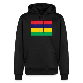 Flagge von Mauritius - Männer Premium Bio Hoodie - Schwarz - Vorne - Nico (187cm)