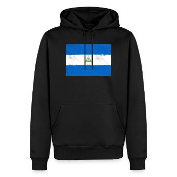 Flag of Nicaragua - Men’s Premium Organic Hoodie - black - Front - Nico (187cm)