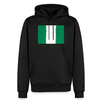Drapeau du Nigeria - Sweat à capuche Premium bio Homme - noir - Devant - Nico (187cm)