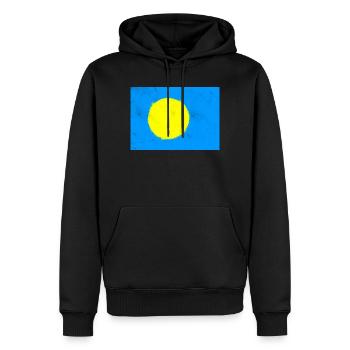 Flagge von Palau - Männer Premium Bio Hoodie - Schwarz - Vorne - Nico (187cm)