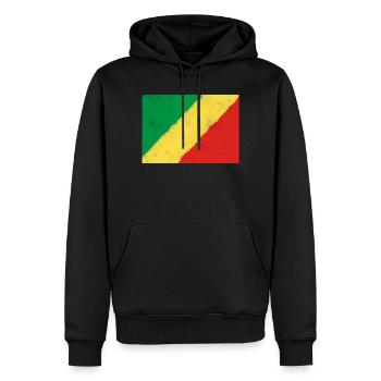 Flagge der Republik Kongo - Männer Premium Bio Hoodie - Schwarz - Vorne - Nico (187cm)