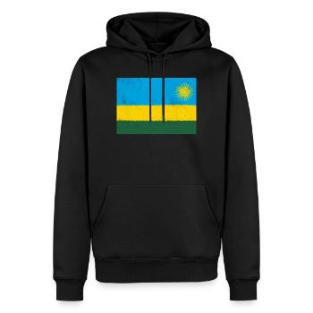Flagge von Ruanda - Männer Premium Bio Hoodie - Schwarz - Vorne - Nico (187cm)