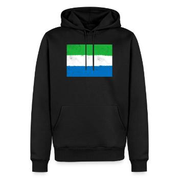 Flagge von Sierra Leone - Männer Premium Bio Hoodie - Schwarz - Vorne - Nico (187cm)