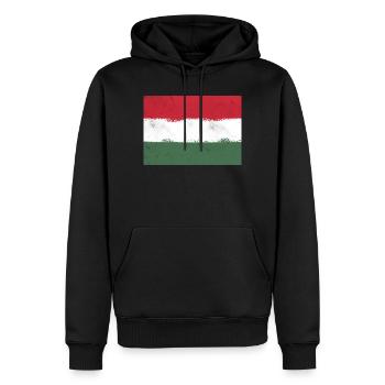 Drapeau de la Hongrie - Sweat à capuche Premium bio Homme - noir - Devant - Nico (187cm)