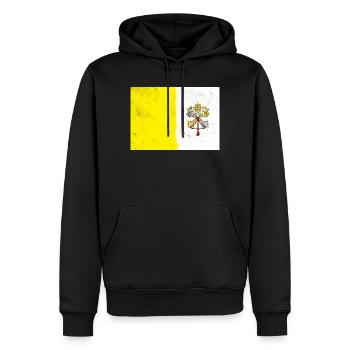 Drapeau du Vatican - Sweat à capuche Premium bio Homme - noir - Devant - Nico (187cm)