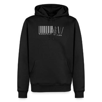 Danser hors de la ligne - Code-barres - Sweat à capuche Premium bio Homme - noir - Devant - Nico (187cm)