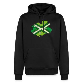 Contour Achterhoek avec couleurs - Sweat à capuche Premium bio Homme - noir - Devant - Nico (187cm)