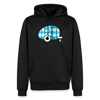 Caravan Caravan Bavaria Camping October Retro Fan - Men’s Premium Organic Hoodie - black - Front - Nico (187cm)