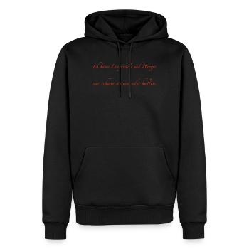 L’ennui et la faim - Sweat à capuche Premium bio Homme - noir - Devant - Nico (187cm)