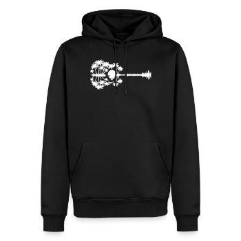 Conception de silhouette de coucher de soleil tropical - Sweat à capuche Premium bio Homme - noir - Devant - Nico (187cm)