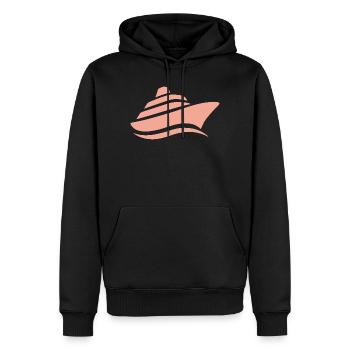 Minimalistische Kreuzfahrt Schiffsreise Silhouette - Männer Premium Bio Hoodie - Schwarz - Vorne - Nico (187cm)