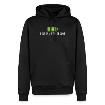 selten antriebslos fahrrad spruch geschenk akku - Männer Premium Bio Hoodie - Schwarz - Vorne - Nico (187cm)