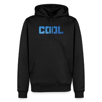 Cool Jeans Pattern Party Stylish Statement Vibes - Men’s Premium Organic Hoodie - black - Front - Nico (187cm)