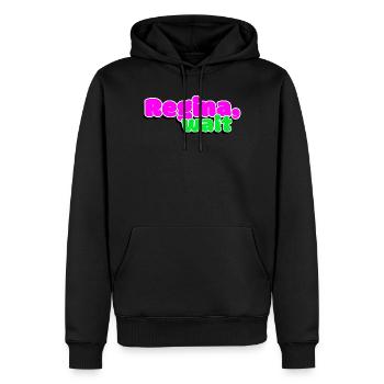 Reine, Attendez - Sweat à capuche Premium bio Homme - noir - Devant - Nico (187cm)