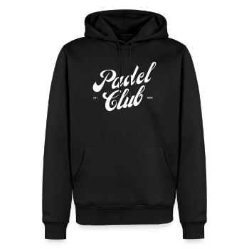 Padel Club - Sweat à capuche Premium bio Homme - noir - Devant - Nico (187cm)