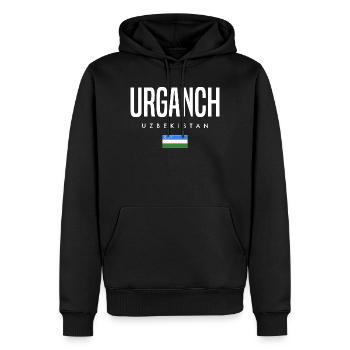 Ourguentch Ouzbékistan - Sweat à capuche Premium bio Homme - noir - Devant - Nico (187cm)