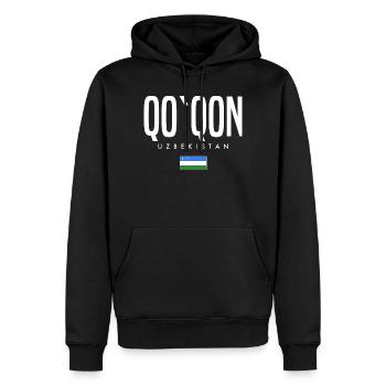 Qo'qon Usbekistan - Männer Premium Bio Hoodie - Schwarz - Vorne - Nico (187cm)