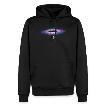 Astronaut mit energiegeladenem Schwarzen Loch - Männer Premium Bio Hoodie - Schwarz - Vorne - Nico (187cm)