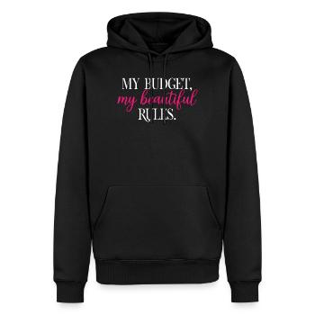 My Budget My Beautiful Rules Fun Finance	 - Men’s Premium Organic Hoodie - black - Front - Nico (187cm)