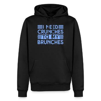 Fitness Motivation Bodybuilder J’ai besoin de crunches - Sweat à capuche Premium bio Homme - noir - Devant - Nico (187cm)