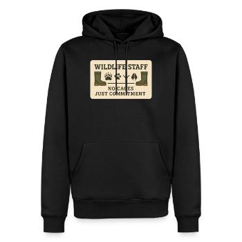 Gardien de zoo Éducateur de zoo Employé de zoo - Sweat à capuche Premium bio Homme - noir - Devant - Nico (187cm)