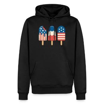 Cream Lover Independence Day 4th of July - Männer Premium Bio Hoodie - Schwarz - Vorne - Nico (187cm)
